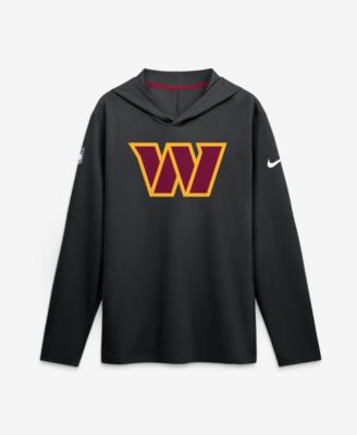 Nike Men's Black Washington Commanders Sideline Dri-FIT Long Sleeve Hooded T-Shirt