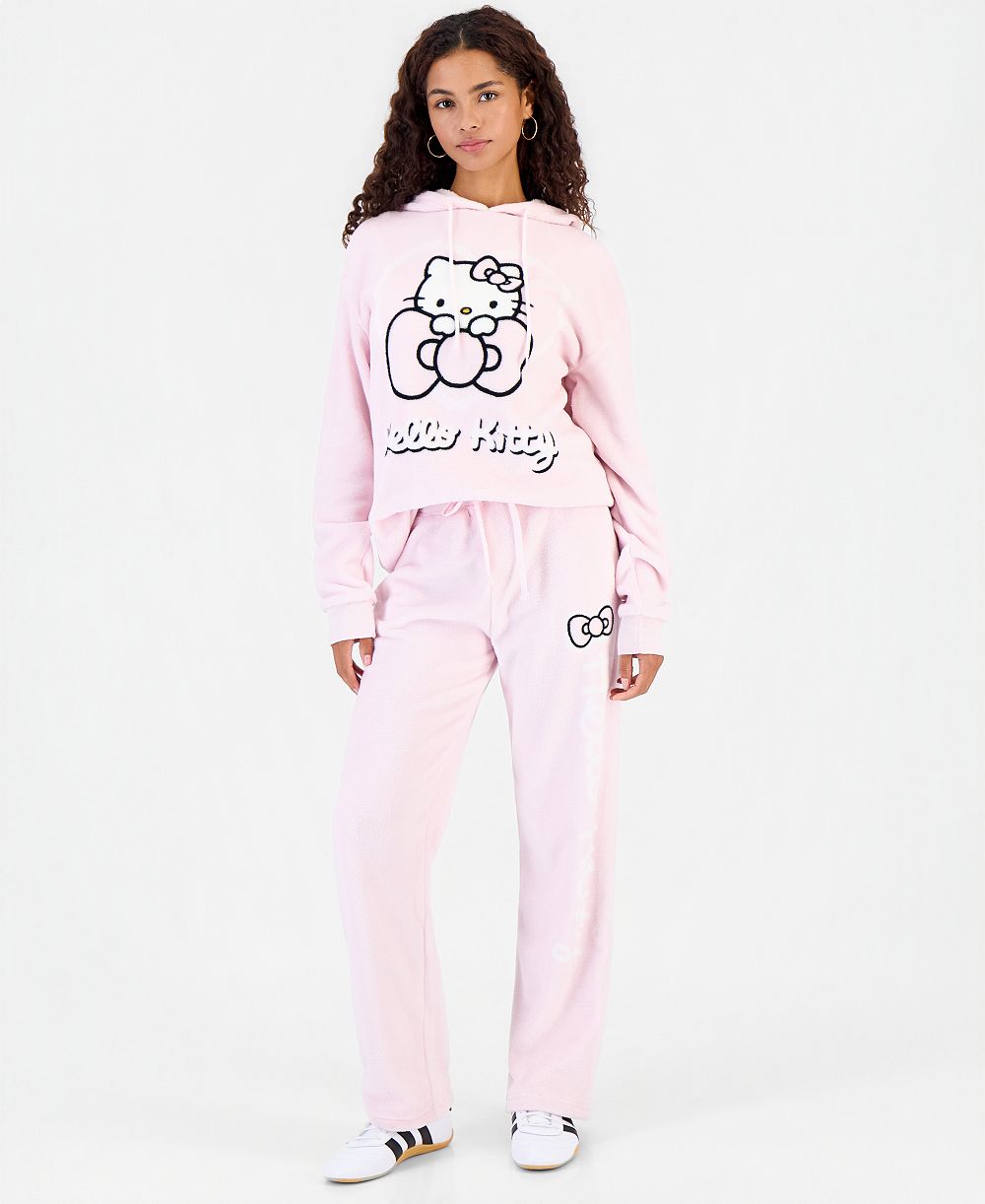Sanrio Juniors' HK Woobie Fleece Wide-Leg Pants