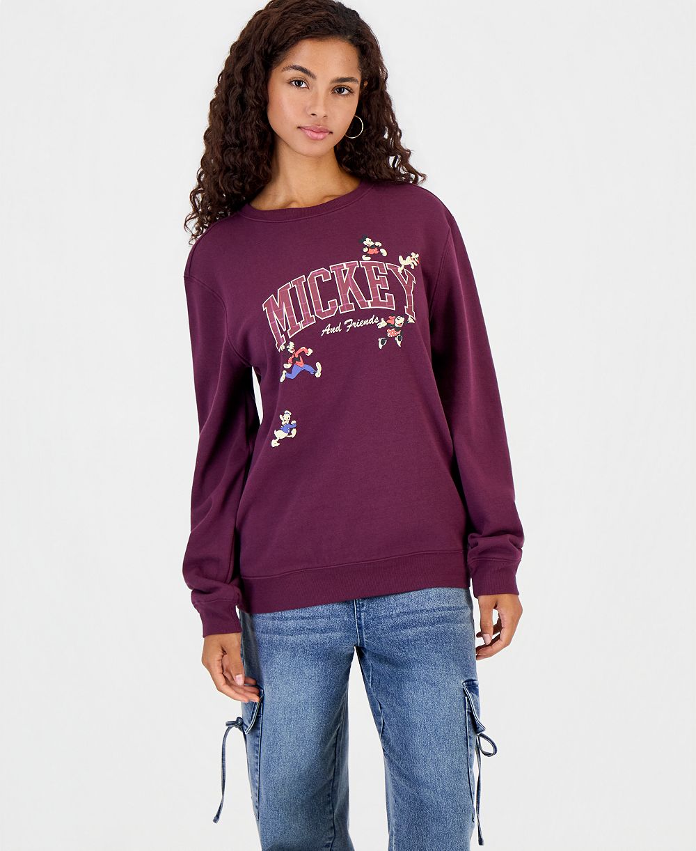 Disney Juniors' Mickey & Friends Fleece Crewneck Sweatshirt