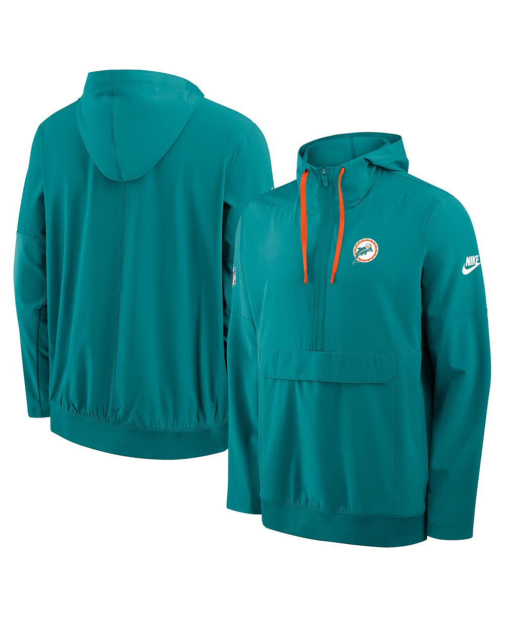 Мужская куртка Nike Aqua Miami Dolphins Alt Anorak Half-Zip Hooded