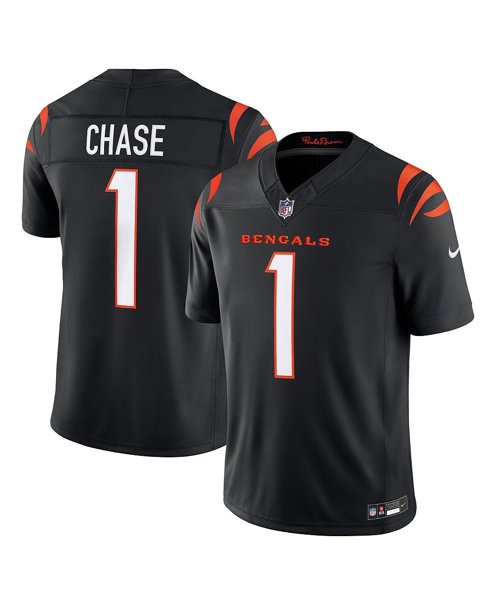 Мужская джерси Nike Black Ja'Marr Chase Cincinnati Bengals Vapor F.U.S.E. Stitched Limited