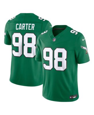 Мужская джерси Nike Jalen Carter Kelly Green Philadelphia Eagles Vapor F.U.S.E. Stitched Limited