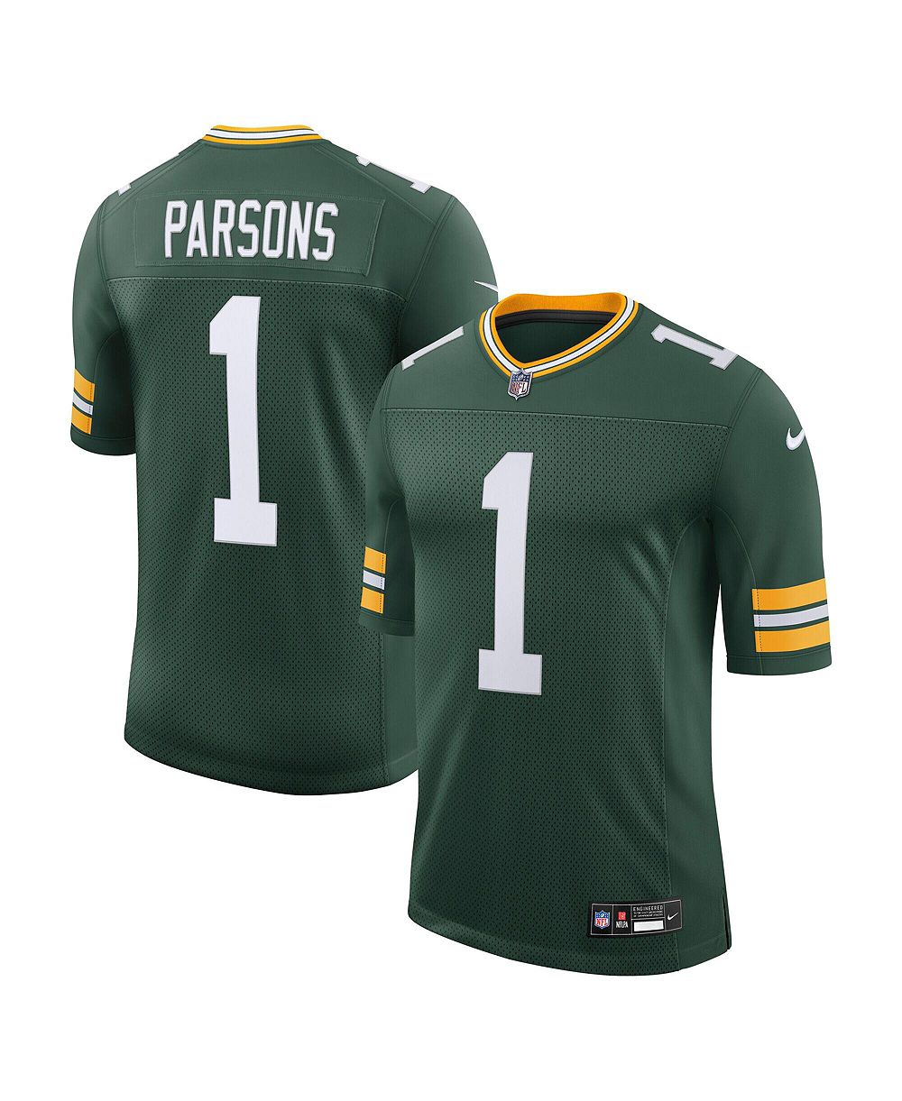Мужская джерси Nike Micah Parsons Green Green Bay Packers Vapor Untouchable Stitched Limited