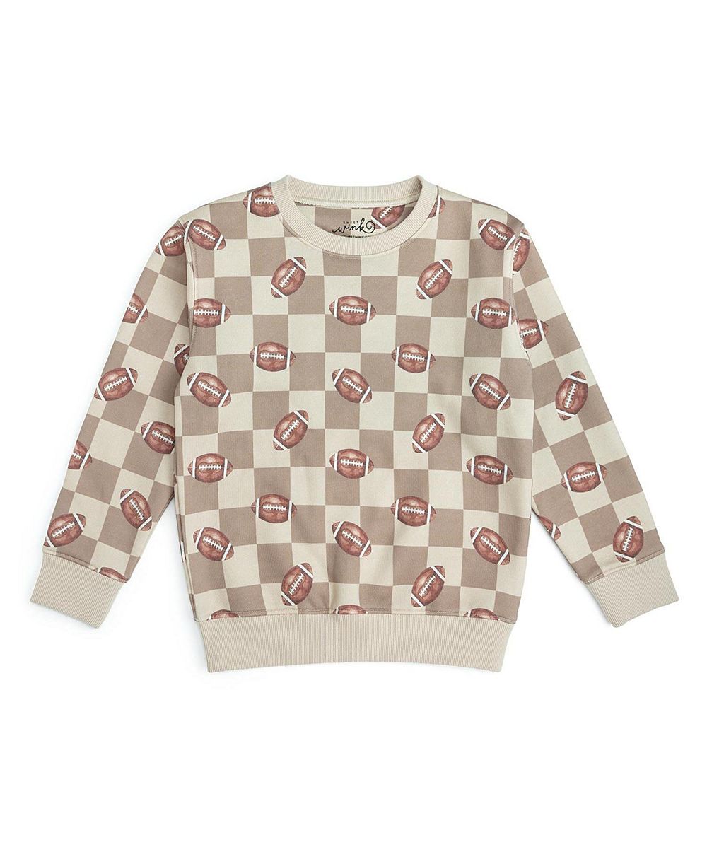Детский свитшот Sweet Wink Little Boys Football Checkered