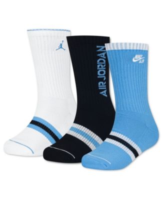 Jordan Boys' and Girls' 7-11 Retro Crew Socks, 3-Pack