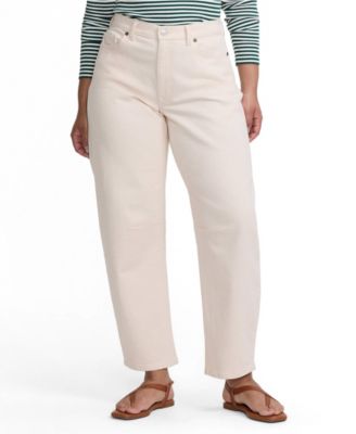 Джинсы Lands' End Petite Soft Denim Mid Rise Relaxed Barrel Ankle
