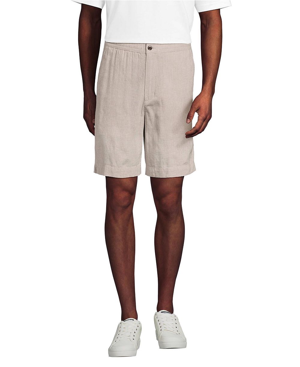 Lands' End Men's 7" Linen Cotton Elastic Waist Short