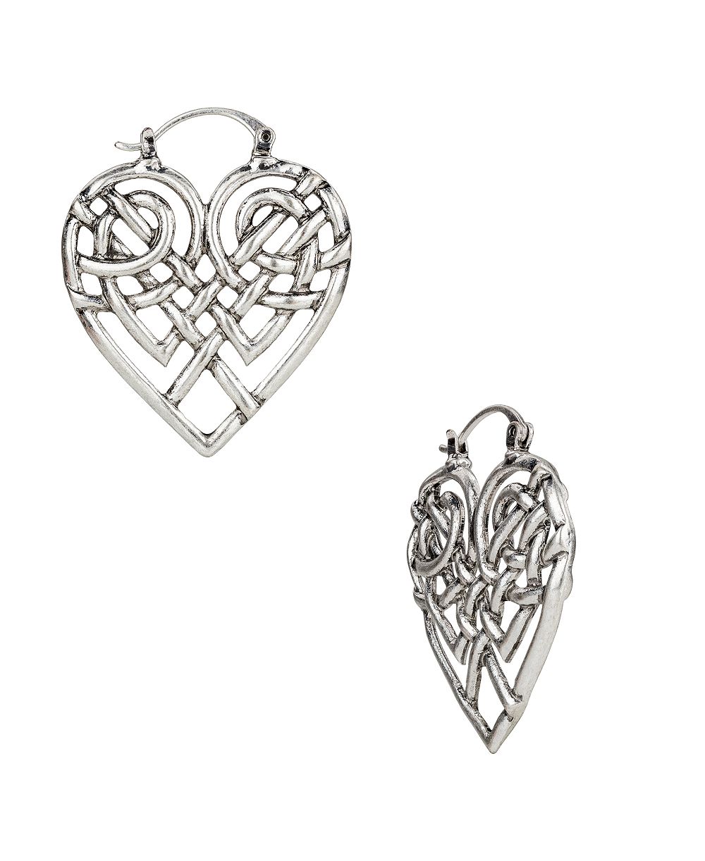Patricia Nash серьги-кольцо Heart Hoop из коллекции Scandinavian Knot