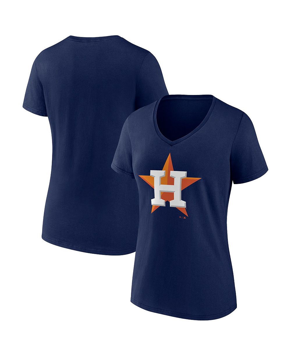 Женская футболка Logo Athletic Navy Houston Astros V-Neck