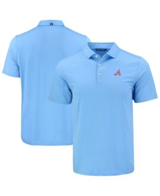 Мужская поло-рубашка Cutter & Buck Powder Blue Atlanta Braves Coastline Epic с комфортной посадкой