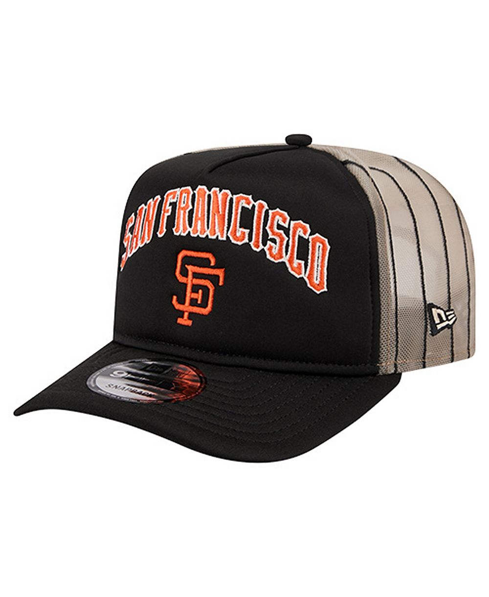 Мужская кепка New Era Black San Francisco Giants Vintage Arched Foam Front 9FIFTY A-Frame Adjustable Trucker Hat