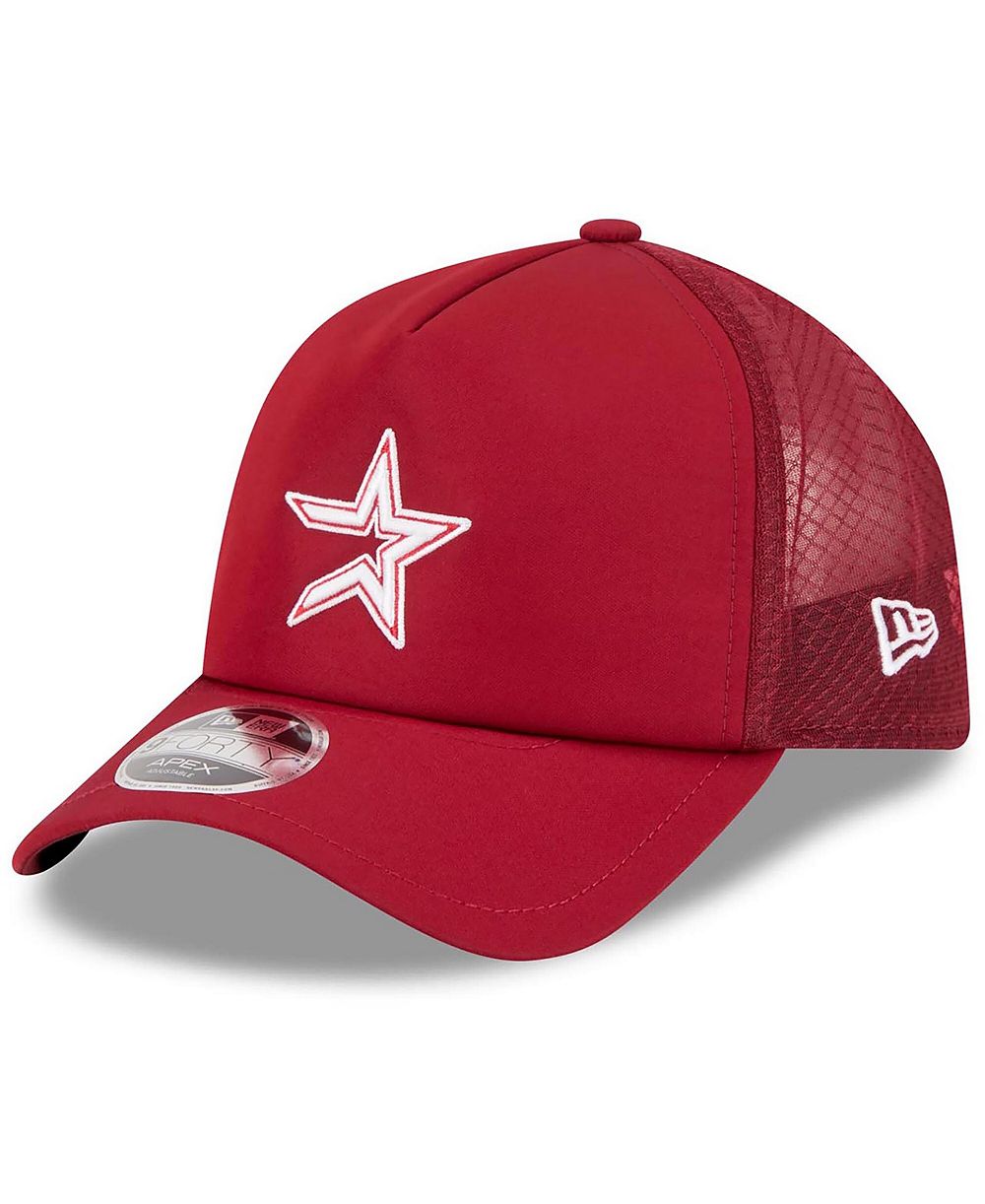 New Era Мужская кепка Houston Astros 2026 Batting Practice Alternate Apex 9FORTY регулируемая, красная