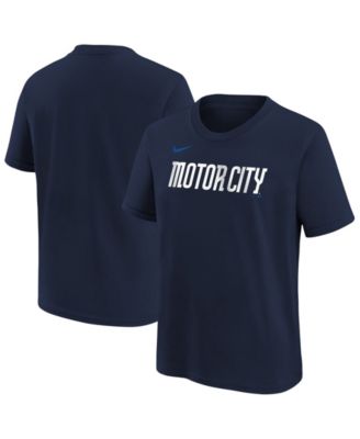 Nike Big Boys and Girls Navy Detroit Tigers City Connect Wordmark T-Shirt