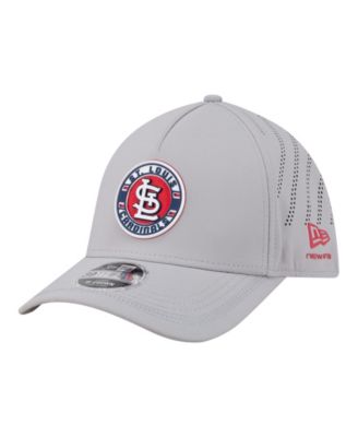 New Era Men's Gray St. Louis Cardinals Patch 39THIRTY A-Frame M-Crown Perforated Flex Hat