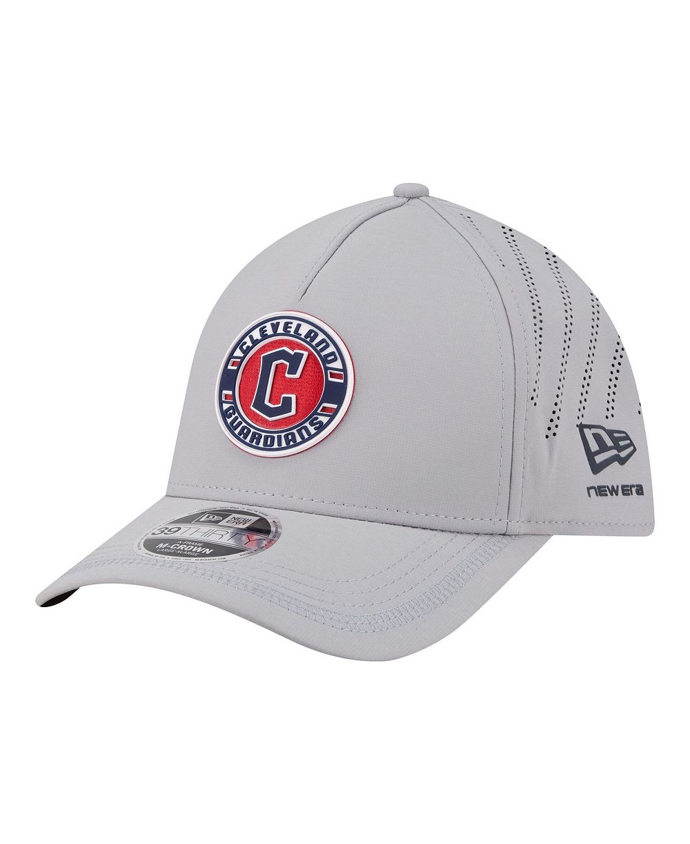 New Era Мужская кепка Cleveland Guardians Gray Patch 39THIRTY A-Frame M-Crown Perforated Flex Hat