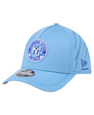Мужская кепка New Era Light Blue Kansas City Royals Patch 39THIRTY A-Frame M-Crown Perforated Flex