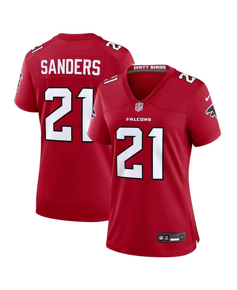 Женская игровая джерси Nike Atlanta Falcons Deion Sanders, красная