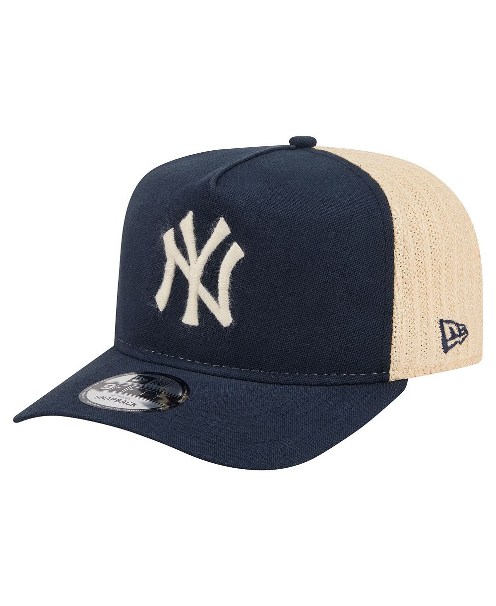 Мужская кепка New Era Navy/Natural New York Yankees Grained 9FIFTY A-Frame Trucker Adjustable