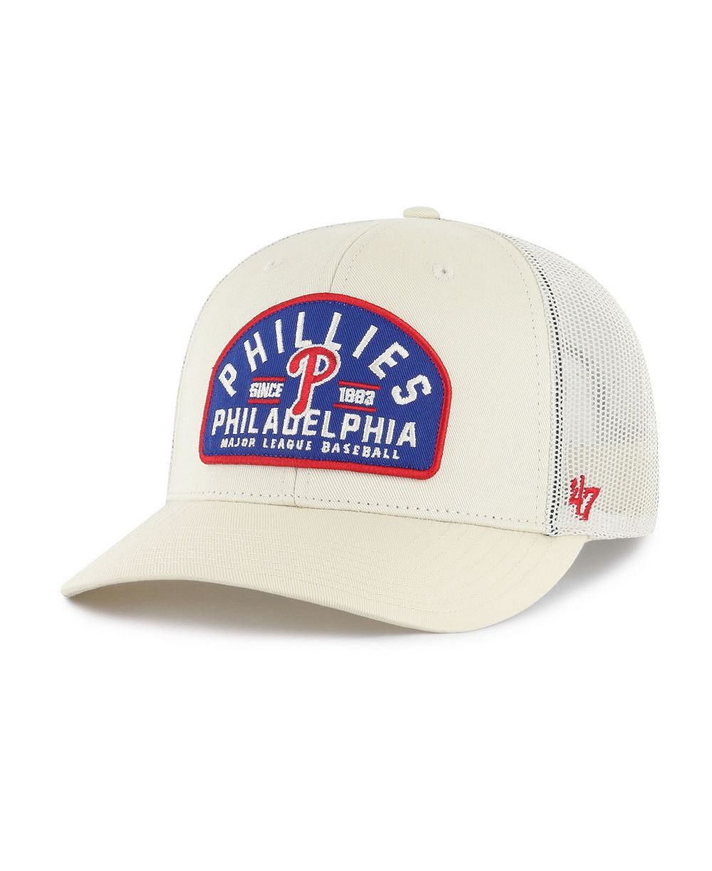 Мужская кепка-тракер '47 Brand Philadelphia Phillies Leland, кремовая, регулируемая