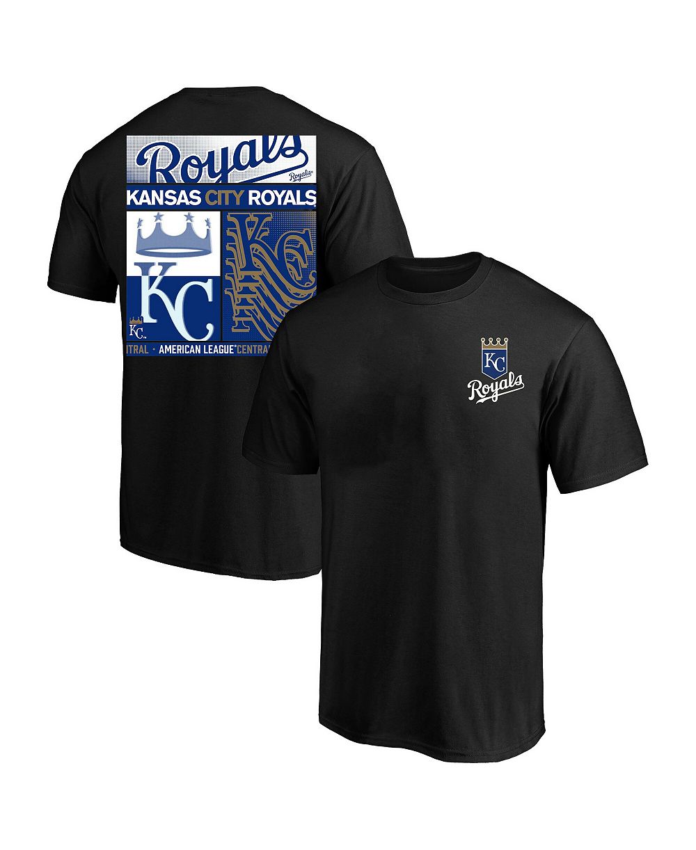 Fanatics Мужская футболка Kansas City Royals Big Tall двухсторонняя графика Black/Natural