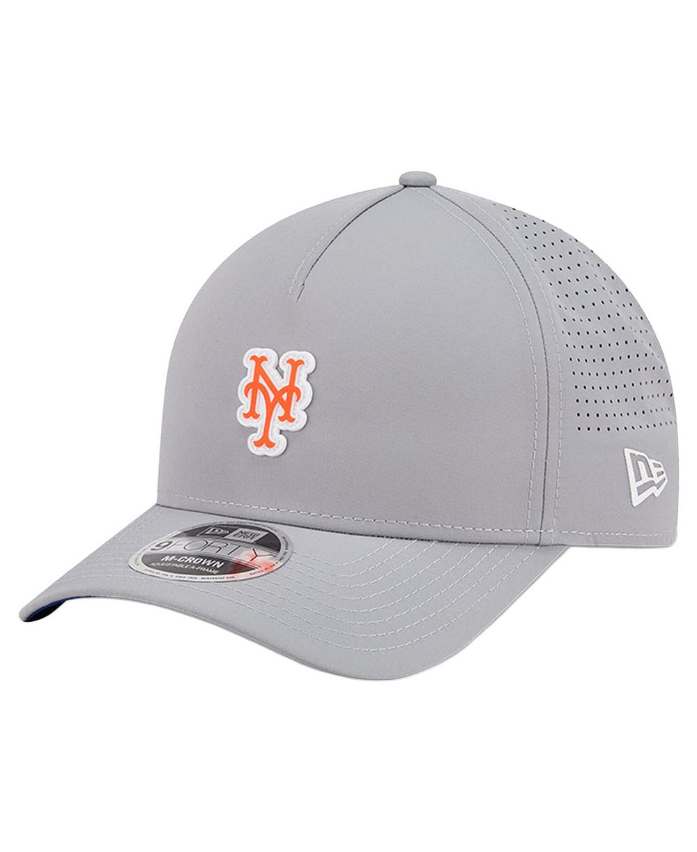 Мужская регулируемая кепка New Era 9FORTY M-Crown A-Frame с микролого New York Mets серого цвета