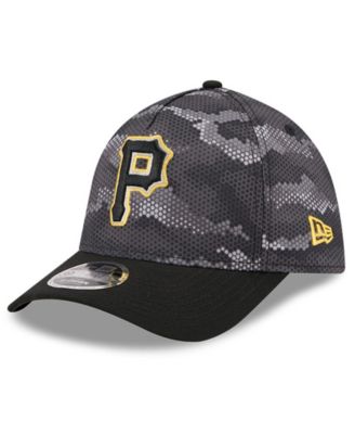 New Era Men's Black Pittsburgh Pirates Camo 39THIRTY A-Frame Flex Hat