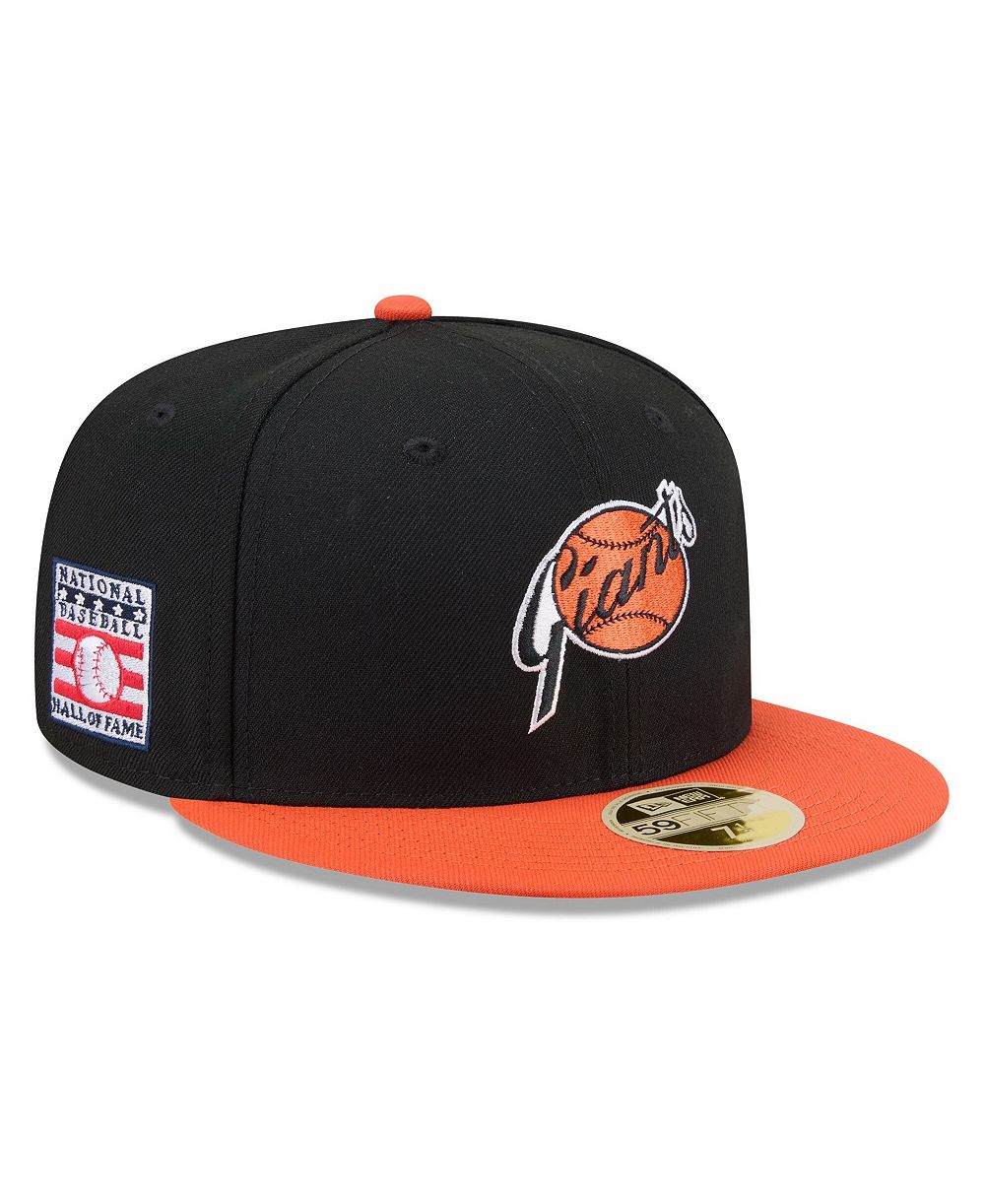 Мужская кепка New Era Black/Orange San Francisco Giants 2026 Baseball Hall of Fame 59FIFTY Fitted