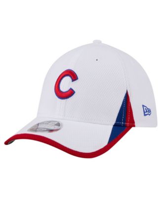 New Era Men's White Chicago Cubs Cut n Sew 39THIRTY Flex Hat