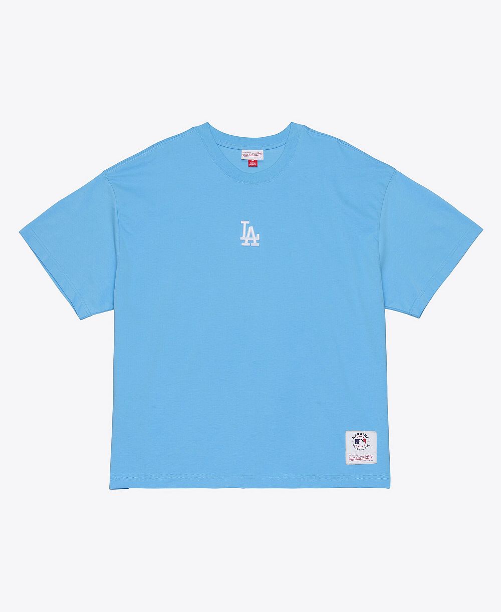 Mitchell & Ness Мужская голубая футболка Los Angeles Dodgers Insignia Premium