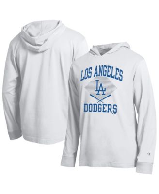 Мужская футболка Champion White Los Angeles Dodgers Cooperstown с капюшоном