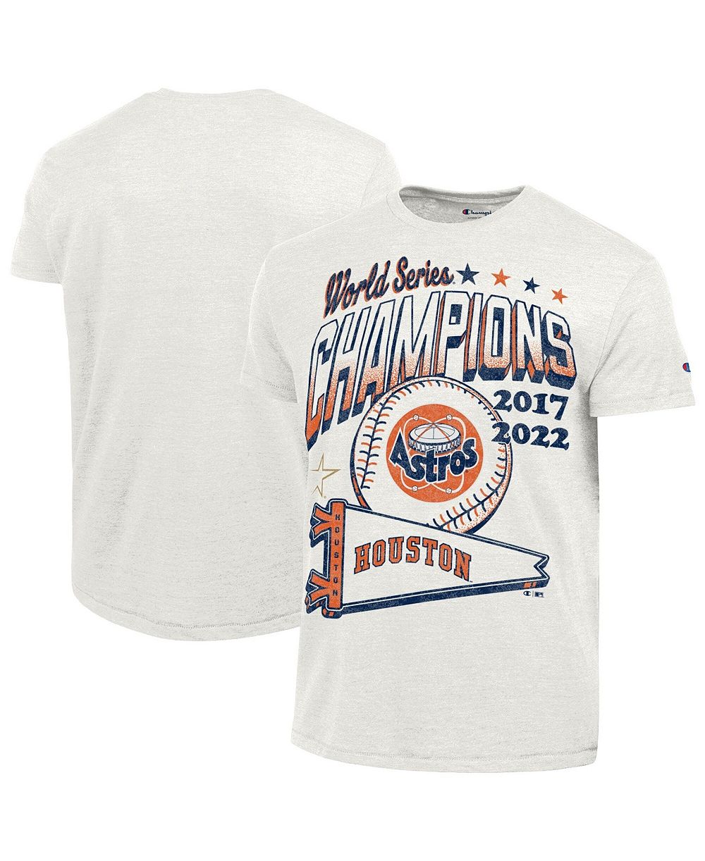 Мужская футболка Champion Men's White Houston Astros Winning Tradition Cooperstown Tri-Blend T-Shirt