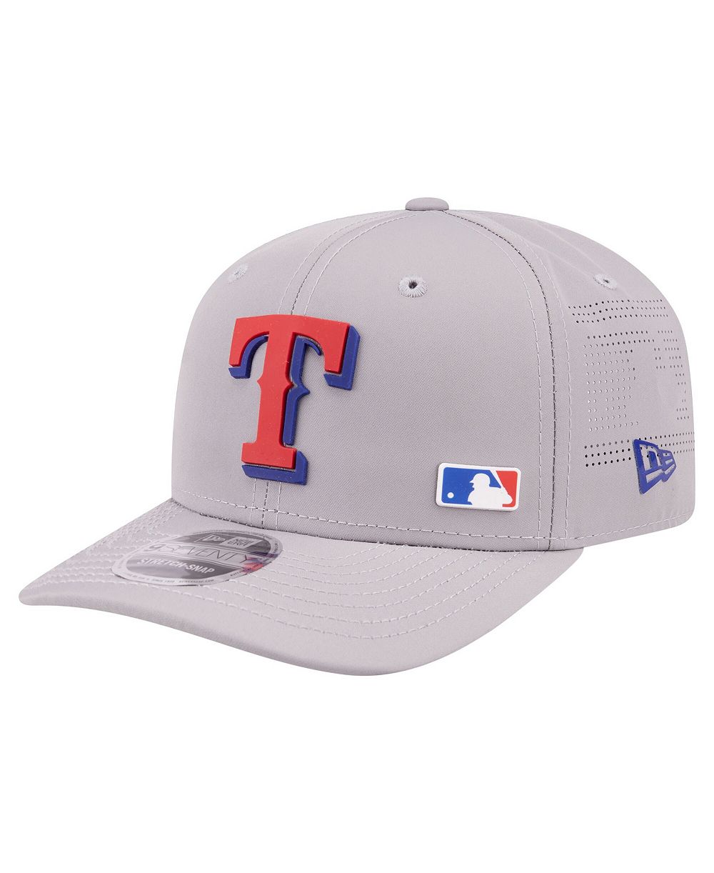Мужская регулируемая кепка New Era Texas Rangers Laser Perforated 9SEVENTY, серая