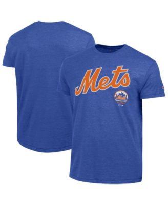 Champion Men's Royal New York Mets Cooperstown Wordmark Lockup Tri-Blend T-Shirt