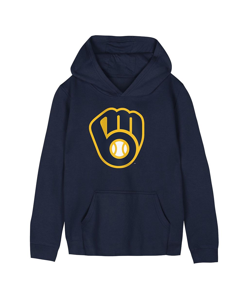 Outerstuff Детский флисовый худи Milwaukee Brewers с логотипом