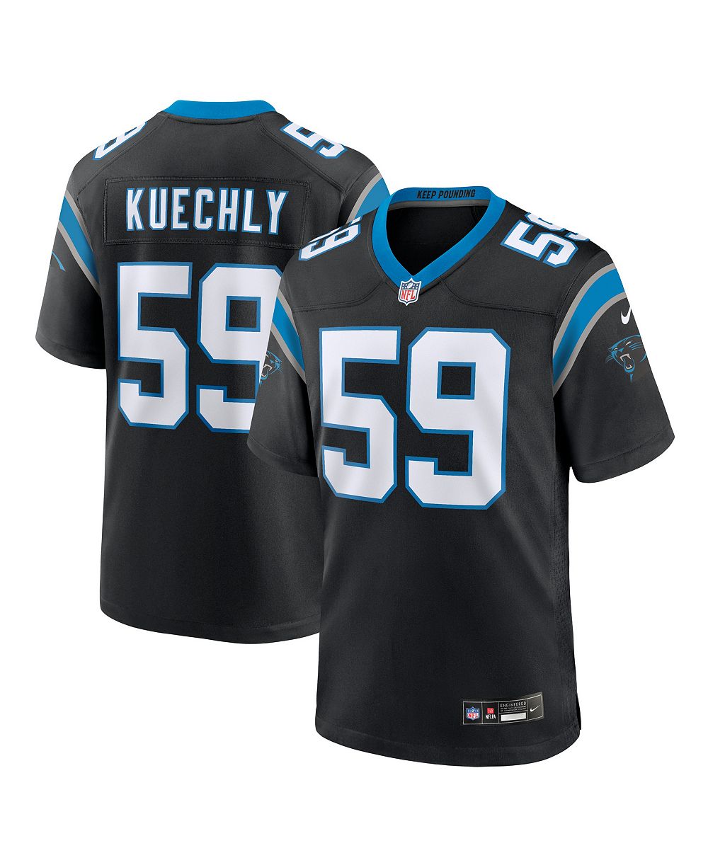 Nike Мужская Luke Kuechly Black Carolina Panthers Team Game Jersey