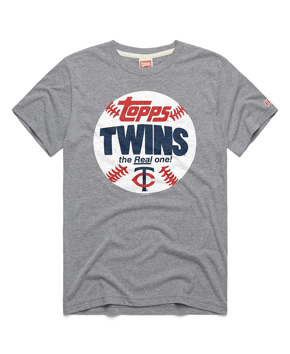 Homage Мужская футболка Minnesota Twins MLB x Topps Baseball в цвете Gray