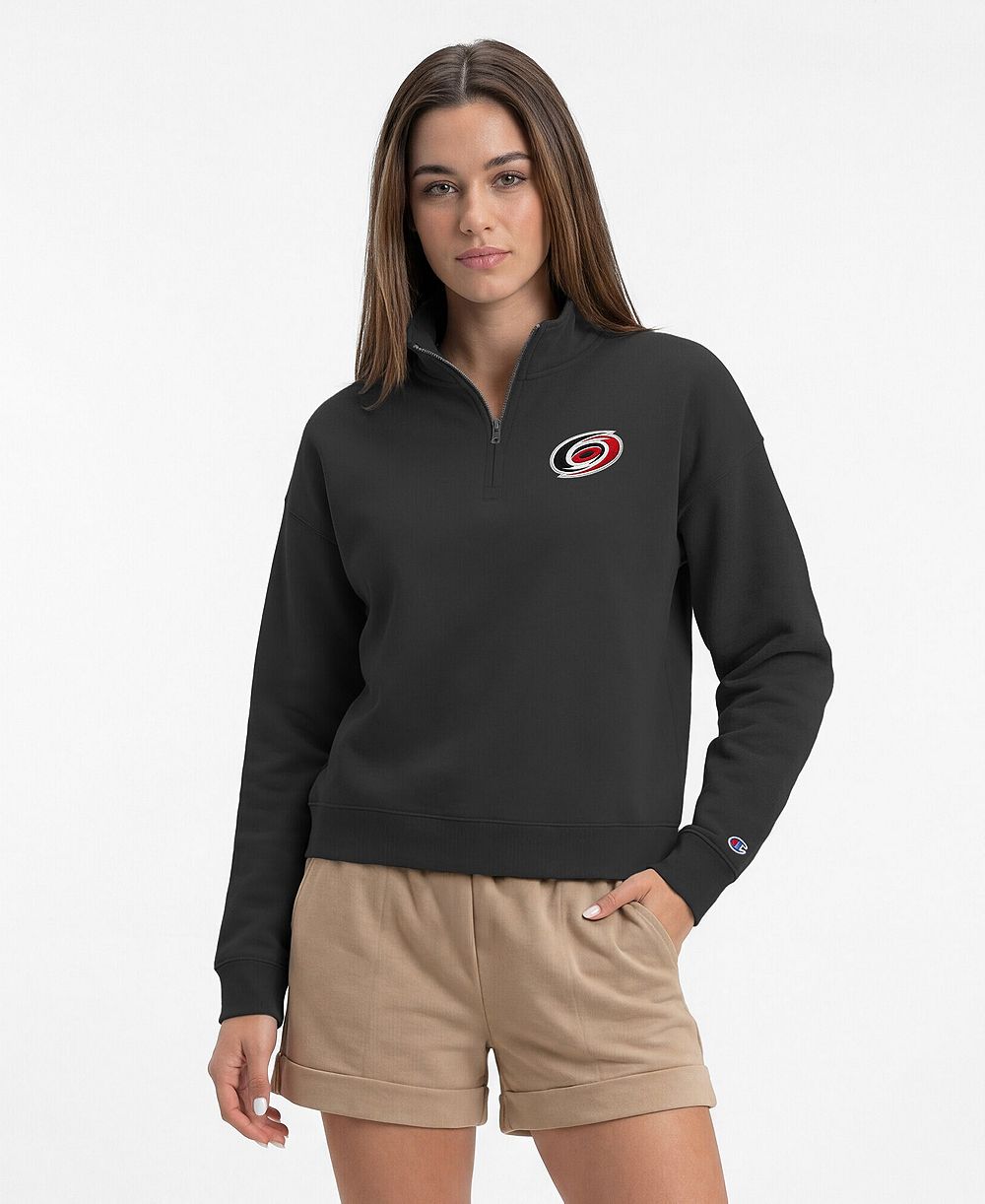 Champion Женская свитшот Quarter-Zip Carolina Hurricanes Black Power blend