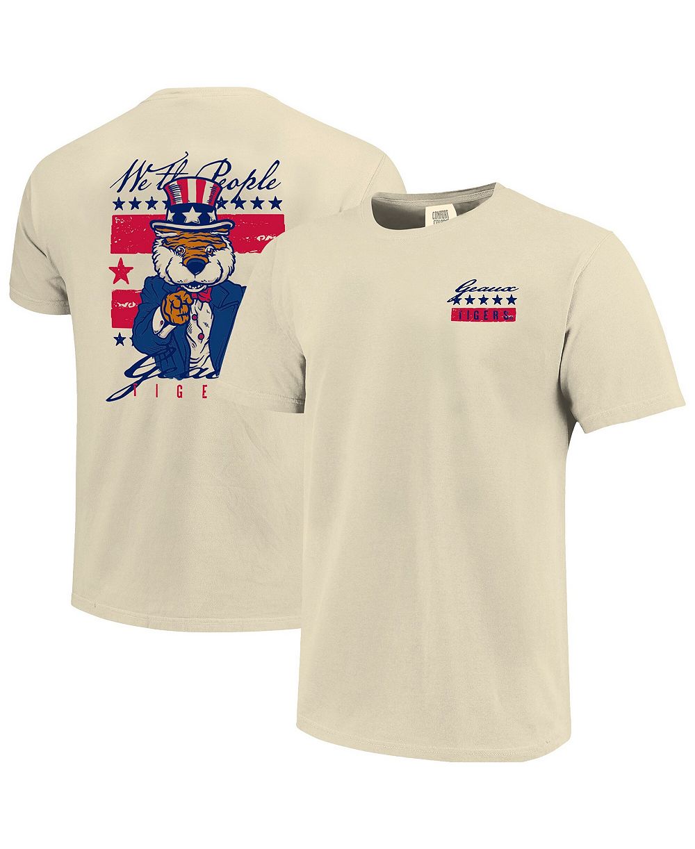 Image One Мужская футболка LSU Tigers с маскотом Uncle Sam, кремовый цвет
