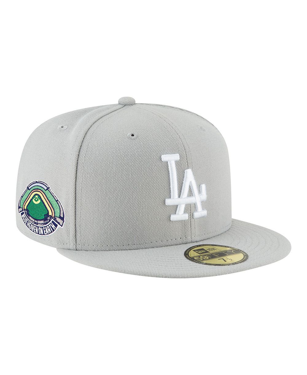 Мужская кепка New Era Gray Los Angeles Dodgers Blue Heaven on Earth Stadium Patch 59FIFTY Fitted