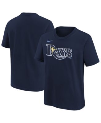 Nike Big Boys and Girls Navy Tampa Bay Rays Wordmark T-Shirt