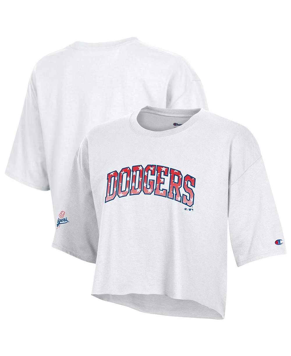 Женская укороченная футболка Champion Los Angeles Dodgers Boyfriend Americana White
