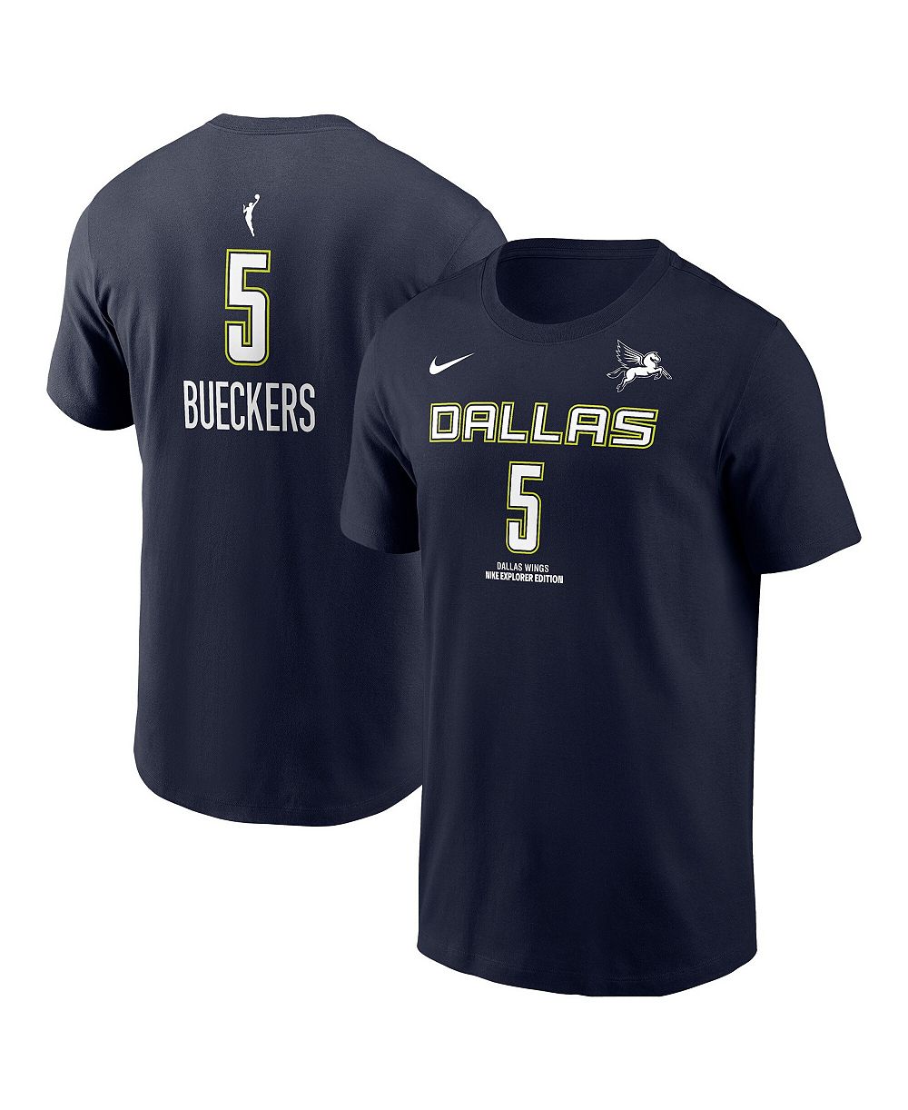 Мужская футболка Nike Paige Bueckers Navy Dallas Wings Name & Number