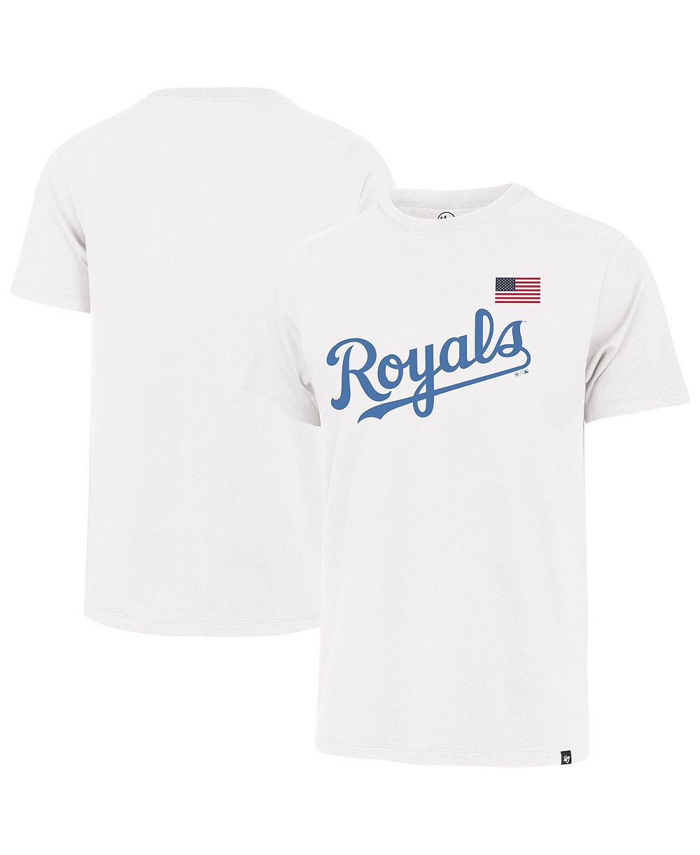 Мужская футболка '47 Brand White Kansas City Royals Heritage U.S. Flag T-Shirt