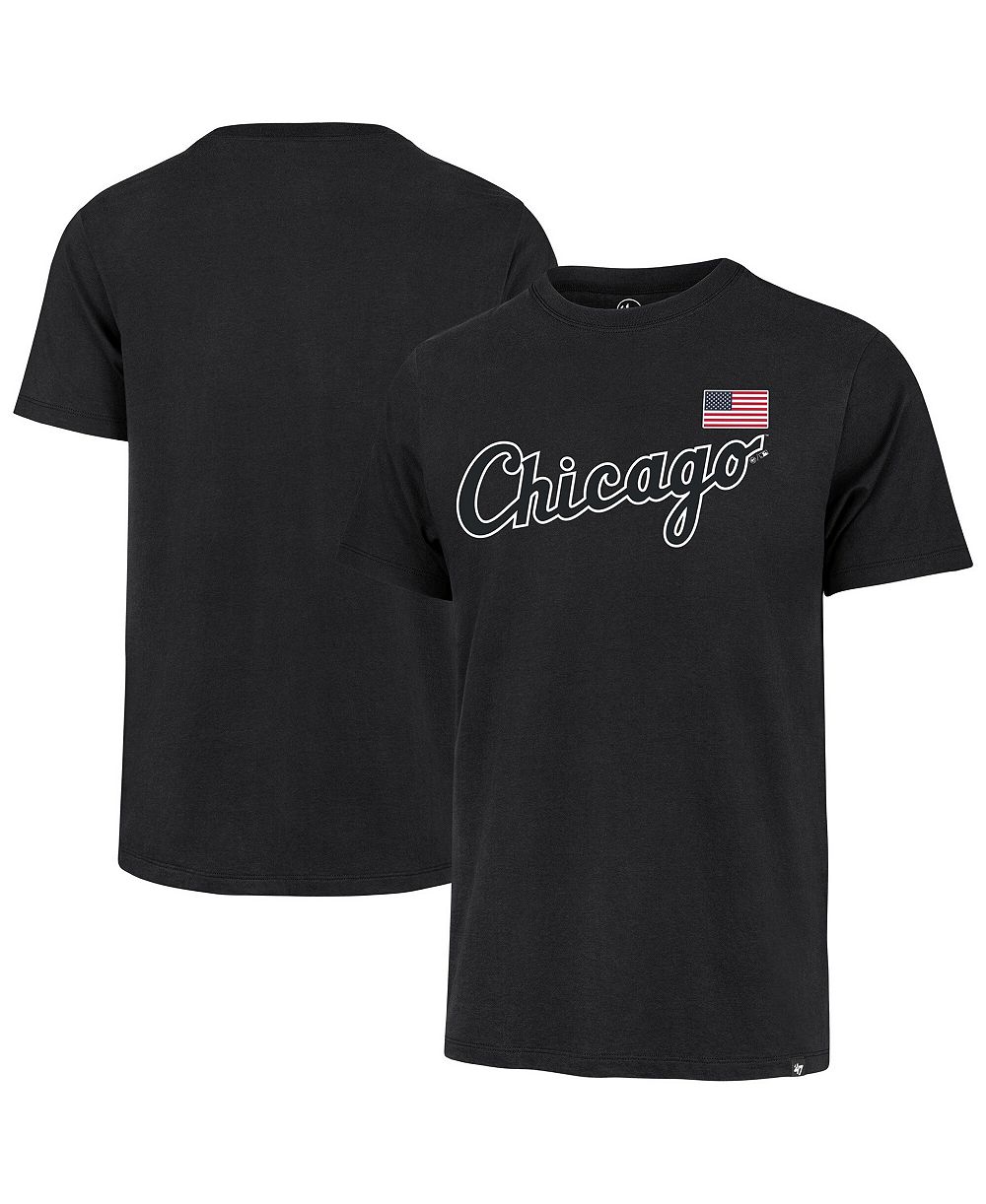 Мужская футболка '47 Brand Black Chicago White Sox Heritage U.S. Flag