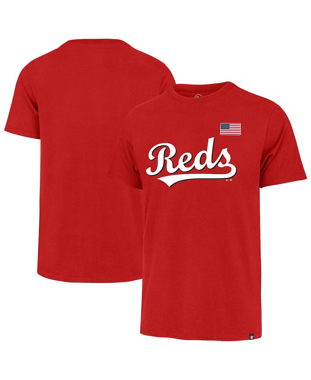 Мужская футболка '47 Brand Red Cincinnati Reds Heritage U.S. Flag