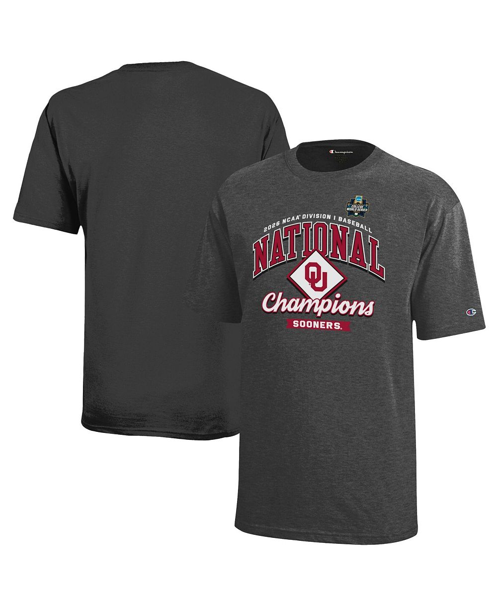Детская футболка Champion Oklahoma Sooners 2026 NCAA Baseball Men's College World Series Locker Room
