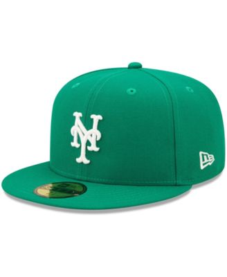 Мужская кепка New Era Kelly Green New York Mets White Logo 59FIFTY Fitted