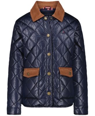 Детская вельветовая куртка Tommy Hilfiger с отложным воротником для девочек