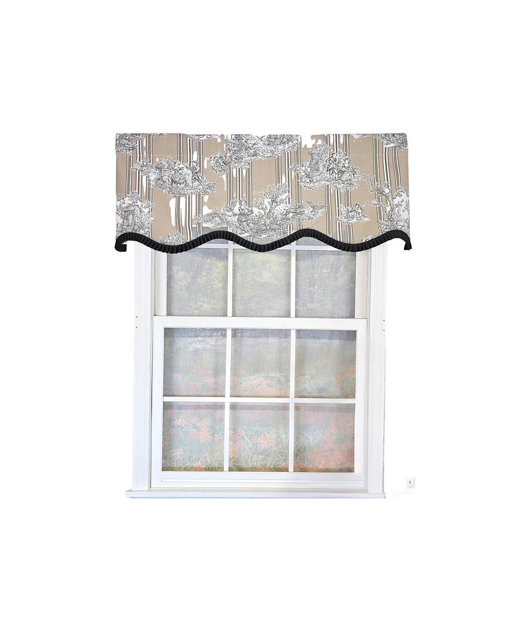 Занавеска на окно RLF Home Caceres Stripe Trimmed Cornice из 100% хлопка