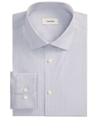 Calvin Klein Men's Performance Wrinkle-Free Round Cuff Dress Shirt